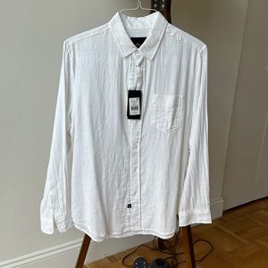 Rails- white linen Wyatt shirt